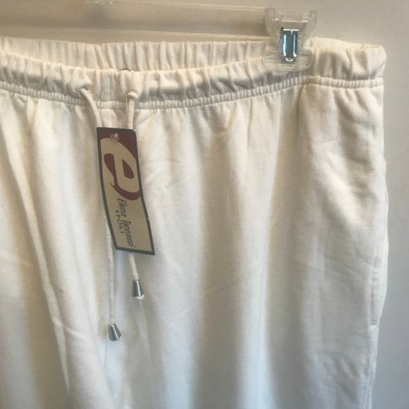 Elena Tannassi off-white sports pants sz 2X - Picture 3 of 5